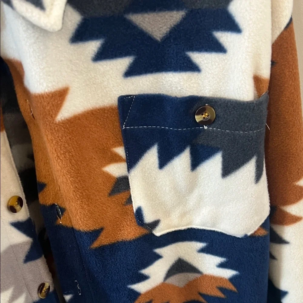 Worksite Gear Geometric Patterned Fleece Jacket - Picture 4 of 4
